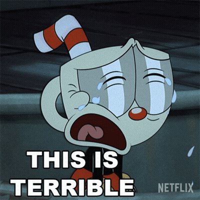 Cartoon Character Crying Saying This Is Terrible GIF