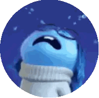 Cartoon Character Crying With Glasses And Sweater Sticker