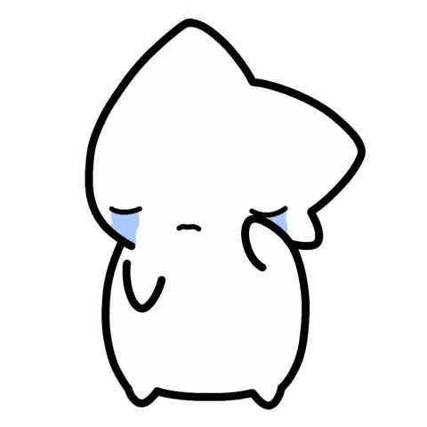 Cartoon Character Crying With Tear Sticker