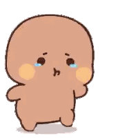 Cartoon Character Crying With Tears Sticker