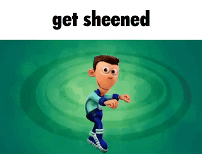 Cartoon Character Dancing Get Sheened GIF