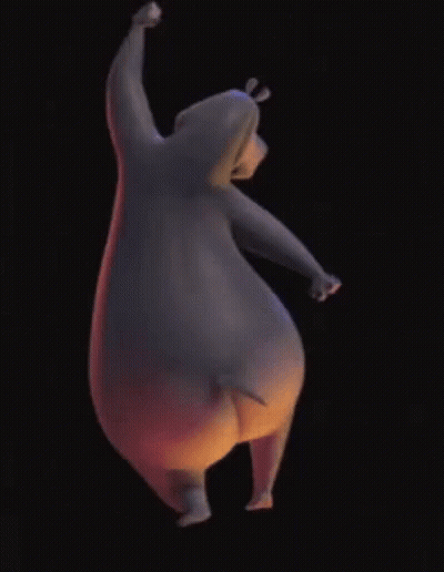 Cartoon Character Dancing In Darkness GIF