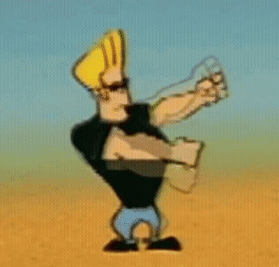 Cartoon Character Dancing In Desert Sunglasses Black Shirt GIF