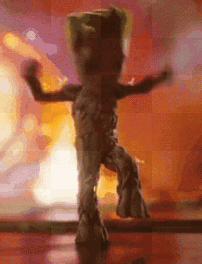 Cartoon Character Dancing In Front Of Fire GIF
