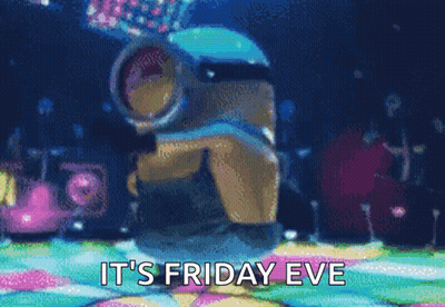 Cartoon Character Dancing On Dance Floor It's Friday Eve GIF
