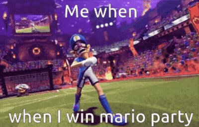 Cartoon Character Dancing On Soccer Field In Front Of Crowd GIF