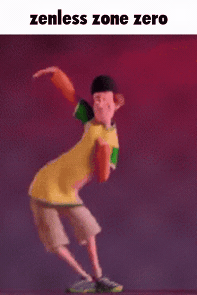 Cartoon Character Dancing Zenless Zone Zero GIF
