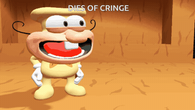 Cartoon Character Dies Of Cringe GIF