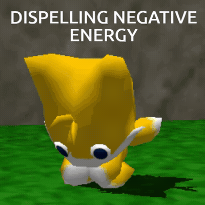 Cartoon Character Dispelling Negative Energy GIF