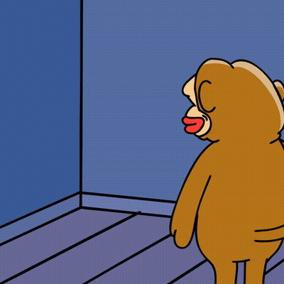 Cartoon Character Dressed As Monkey With Red Mouth GIF