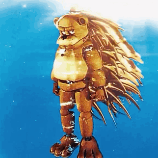 Cartoon Character Dressed As Porcupine GIF