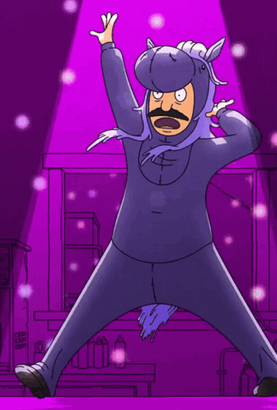 Cartoon Character Dressed As Unicorn GIF
