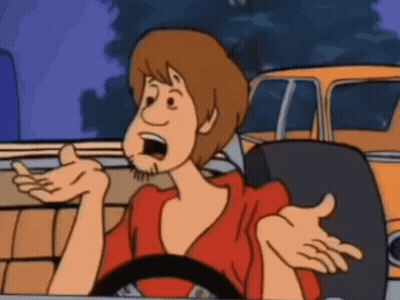 Cartoon Character Driving Car With Open Mouth GIF