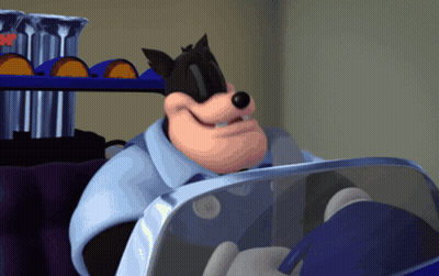 Cartoon Character Driving Disney Car GIF