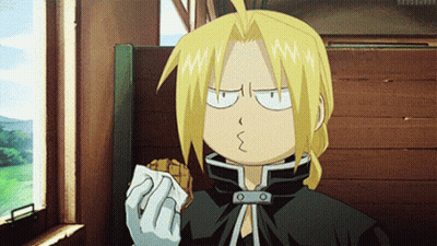 Cartoon Character Eating Cookie By Window GIF
