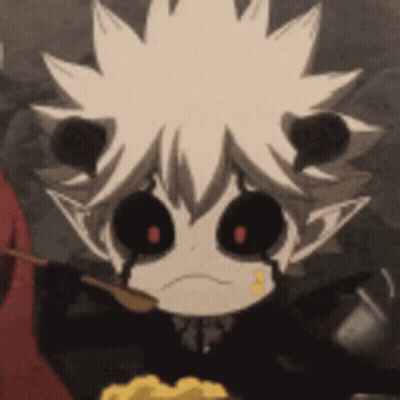 Cartoon Character Eating Food With Spoon GIF
