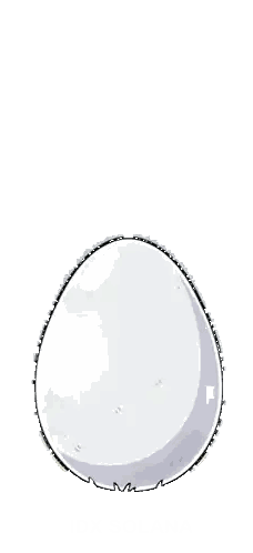 Cartoon Character Emerging From Egg Sticker