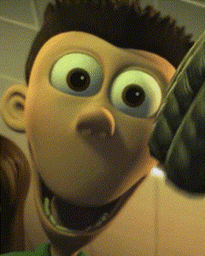 Cartoon Character Face With Big Eyes GIF