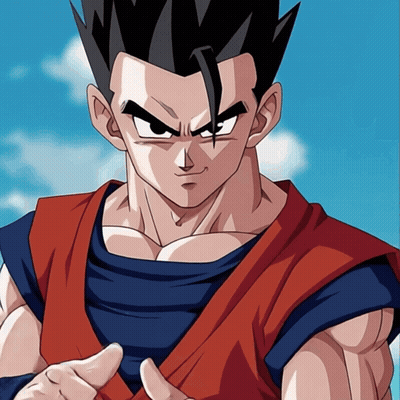 Cartoon Character Face With Blue Sky GIF