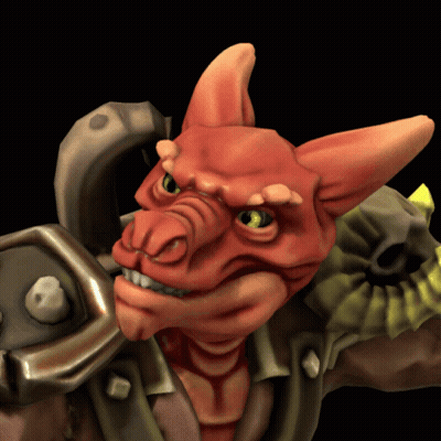 Cartoon Character Face With Horns GIF