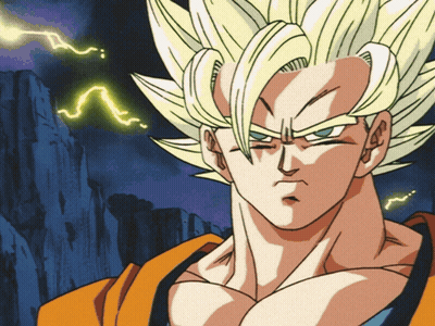 Cartoon Character Face With Lightning Bolt GIF