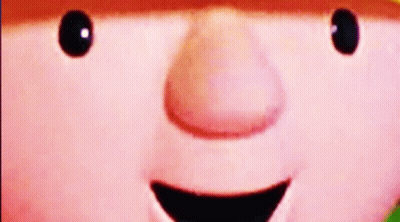 Cartoon Character Face With Yellow Helmet GIF