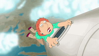 Cartoon Character Falling Off Plane GIF