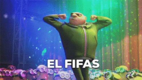 Cartoon Character Flexing Muscles El Fifas GIF