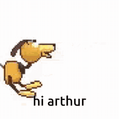 Cartoon Character Flying Hi Arthur GIF