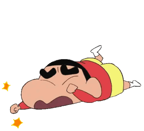Cartoon Character Flying In Red Shirt And Yellow Shorts Sticker