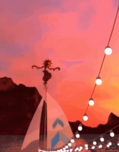 Cartoon Character Flying On A Rope GIF