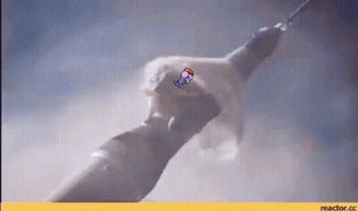 Cartoon Character Flying Through Air With Reactor.cc Logo GIF