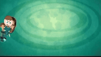 Cartoon Character Flying Through Air GIF