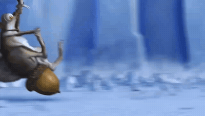 Cartoon Character Flying With Bag GIF