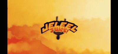 Cartoon Character Flying With Jelly Juice Logo GIF