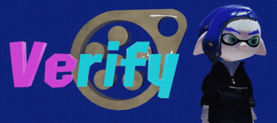 Cartoon Character Giving Peace Sign In Front Of Verify Logo GIF