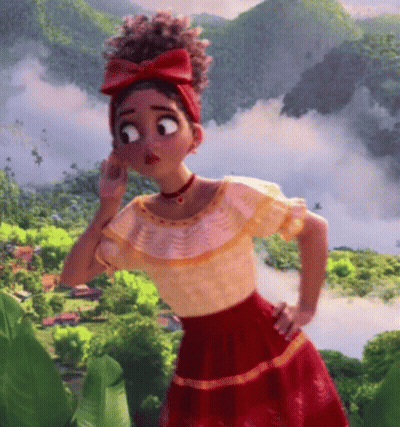 Cartoon Character Giving Peace Sign On Street GIF