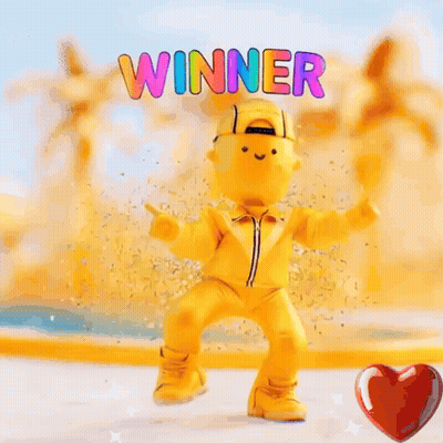 Cartoon Character Giving Thumbs Up Saying Winner GIF