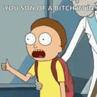 Cartoon Character Giving Thumbs Up Saying You Son Of A Bitch I M In GIF