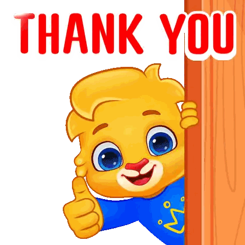 Cartoon Character Giving Thumbs Up Sticker
