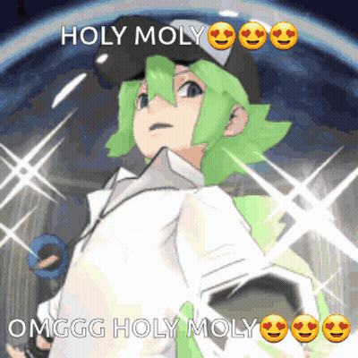 Cartoon Character Green Hair Saying Holy Moly GIF