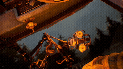 Cartoon Character Hanging From Car Ceiling GIF