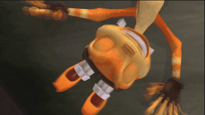 Cartoon Character Hanging Upside Down Looking Down GIF