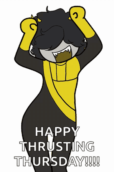 Cartoon Character Happy Thrusting Thursday Hands On Head GIF