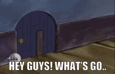 Cartoon Character Hey Guys What's Go Door GIF