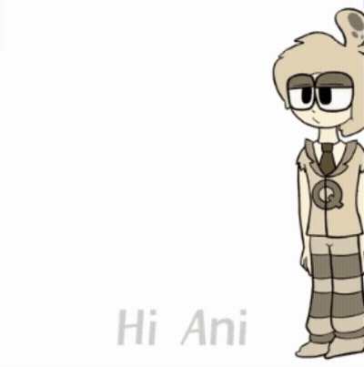 Cartoon Character Hi Ani GIF