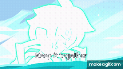 Cartoon Character Holding Another Saying Keep It Together GIF