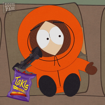 Cartoon Character Holding Bag Of Takis GIF