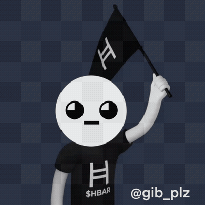 Cartoon Character Holding Black Flag With Letter T GIF
