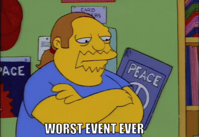 Cartoon Character Holding Book Titled Peace GIF